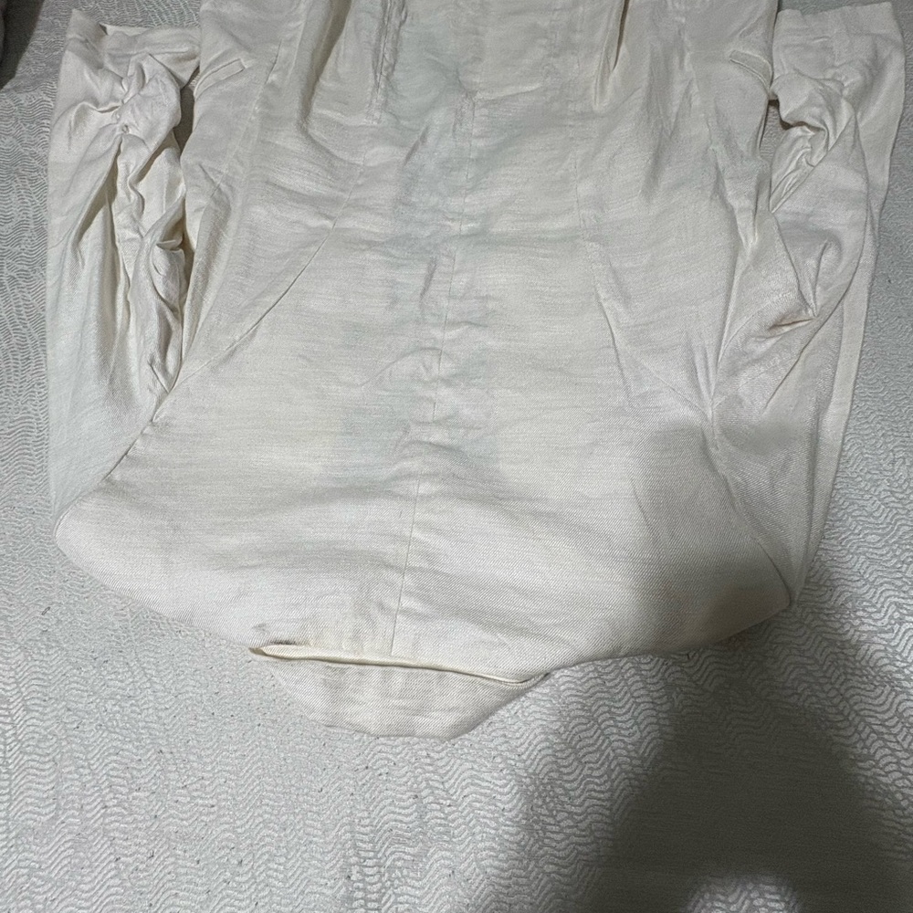 Esley Cream Linen Blazer Size M - Picture 7 of 14
